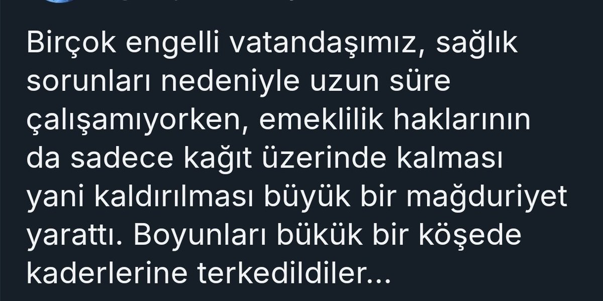 #EmeklilikEngellininHakkı 
 
 <a href="/AYMBASKANLIGI/">Anayasa Mahkemesi</a> <a href="/kasapoglu/">Dr. Mehmet Kasapoğlu</a> <a href="/fevzizirhlioglu/">Fevzi Zırhlıoğlu</a> <a href="/jsarieroglu/">Jülide Sarıeroğlu 🇹🇷</a> <a href="/Cemaluzun44/">Cemal Uzun</a> <a href="/umitozdag/">Ümit Özdağ</a>