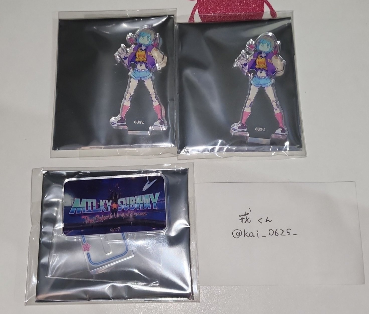 銀河特急ミルキーサブウェイ　マック　カート　アクリルケース　プリ風シール　セット 銀河特急ミルキー☆サブウェイ カート 携帯風アクリルケース