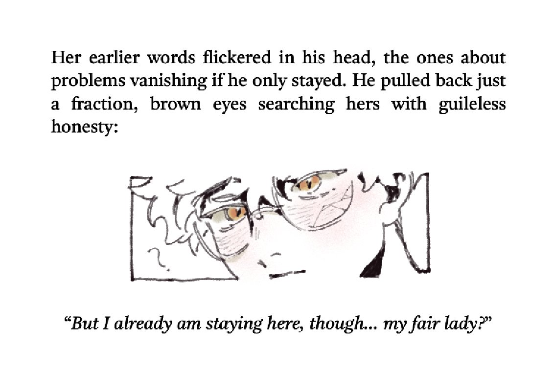 Kieran 🐶🔥 (@mpc_kieran) on Twitter photo <a href="/Salome_mpc/">Salomé 💋(โนติเจ๊ง+ติดงาน🙏)</a> (ฮืออออออออพี่สาวก้ะะะ 🥺🥺🥺❤️🔥)
แววตาซื่อ ๆ ก้มมองรอยยิ้มที่ฉีกกว้าง เพลงกล่อมเด็กที่เนื้อร้องไม่คุ้นน่าวาบสันหลังแต่ก็ทำให้ชวนเคลิ้มได้แปลก ๆ คีรันจะเผลอหลับก่อนคนป่วยไม่ได้นะ
"แต่ฉันก็อยู่ที่นี่แล้วนี่ไง..?"
+ <a href="/Salome_mpc/">Salomé 💋(โนติเจ๊ง+ติดงาน🙏)</a> (ฮืออออออออพี่สาวก้ะะะ 🥺🥺🥺❤️🔥)
แววตาซื่อ ๆ ก้มมองรอยยิ้มที่ฉีกกว้าง เพลงกล่อมเด็กที่เนื้อร้องไม่คุ้นน่าวาบสันหลังแต่ก็ทำให้ชวนเคลิ้มได้แปลก ๆ คีรันจะเผลอหลับก่อนคนป่วยไม่ได้นะ
"แต่ฉันก็อยู่ที่นี่แล้วนี่ไง..?"
+