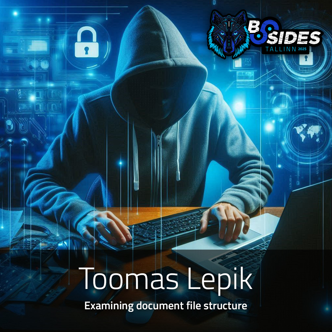 WORKSHOP: "Examining document file structure" by Toomas Lepik

SEATS: 26 (first-come, first-served basis)
PREP: Laptops with the ability to install additional software (including virtual machines)

pretalx.com/bsides-tallinn…
#bsidestll