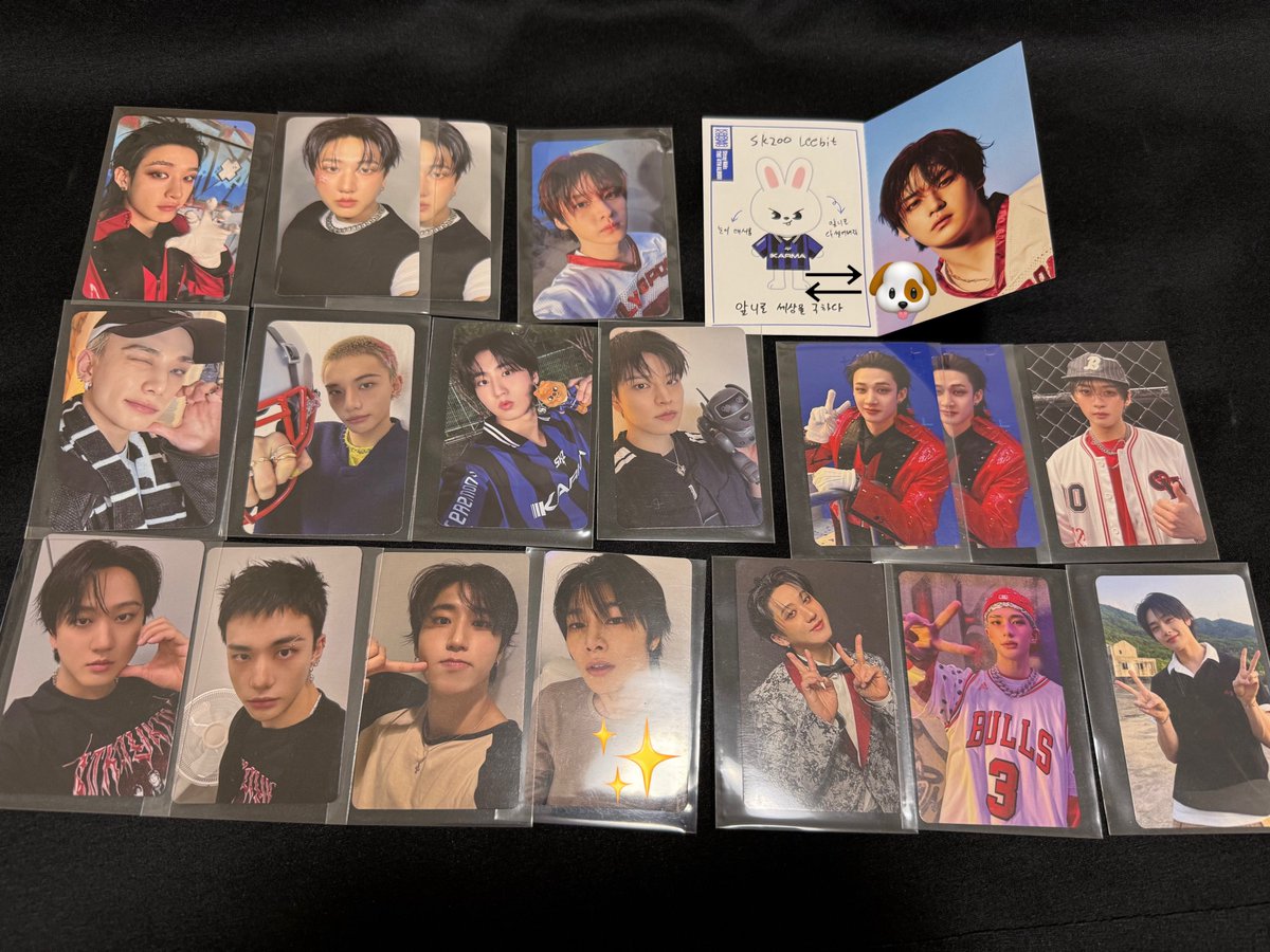 mentaltotofu's tweet photo. StrayKids スキズ KARMA 封入 コンパクト トレカ SKZOO 交換

譲）画像1枚目

求）画像2枚目🩷(同種優先)
　　特典同種🐥

郵送/大阪手渡し対応◎
まとめての方を優先しております🫧
お気軽にお声がけください🙇🏻‍♀️
#straykids交換 https://t.co/zXkpRS9gU3
