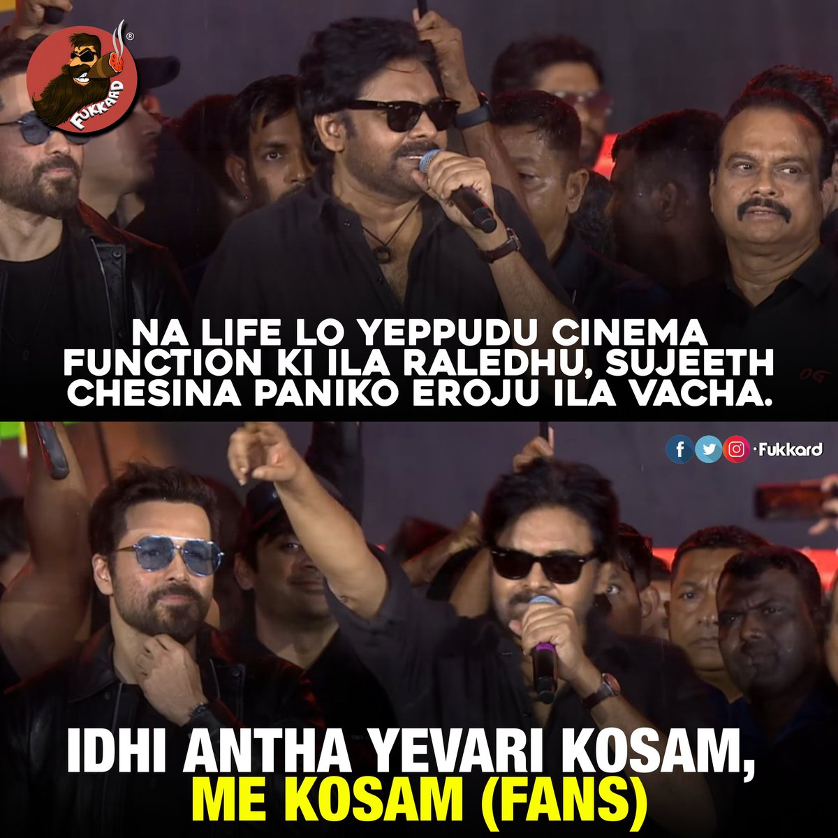 Fukkard's tweet image. #PawanKalyan at #OGPreReleaseEvent