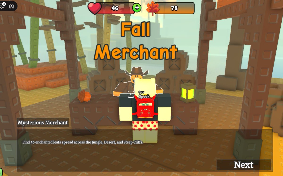 Devxo_dev08's tweet image. This is our third weekly update to Carry A Monkey, and today we dropped i think one of our best update yet which was to celebrate fall season, we added so much new content, and huge thanks for GaG team for the inspiration with the theme! 
#ROBLOX #Development #RobloxStudio