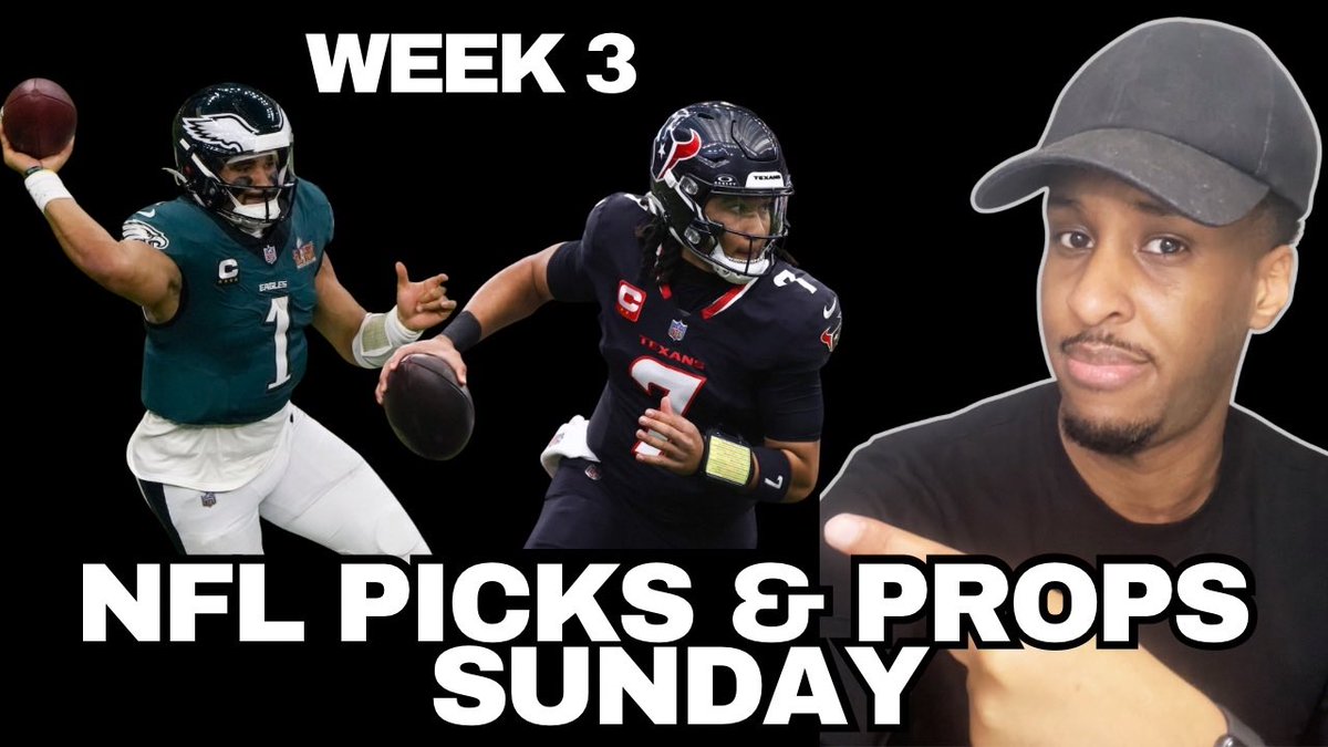 myguychannel's tweet image. 8 NFL Week 3 picks and player props today, Sunday! 

They’re on the main YouTube channel, Myguyknowsaguy