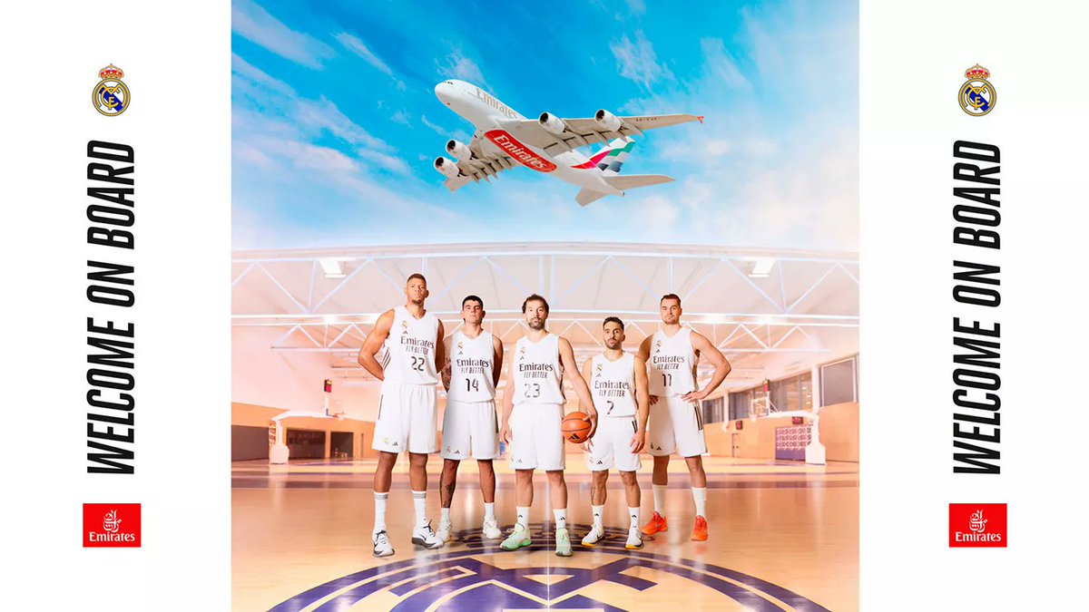 أعلنت طيران الإمارات ونادي ريال مدريد عن شراكة متعددة السنوات، تصبح بموجبها طيران الإمارات الراعي الرئيسي الرسمي لفريق ريال مدريد لكرة السلة. 

وستبدأ الشراكة فورًا. وكجزء من الاتفاقية، ستبرز علامة طيران الإمارات التجارية "طيران أفضل" بشكل بارز على قميص فريق كرة السلة.