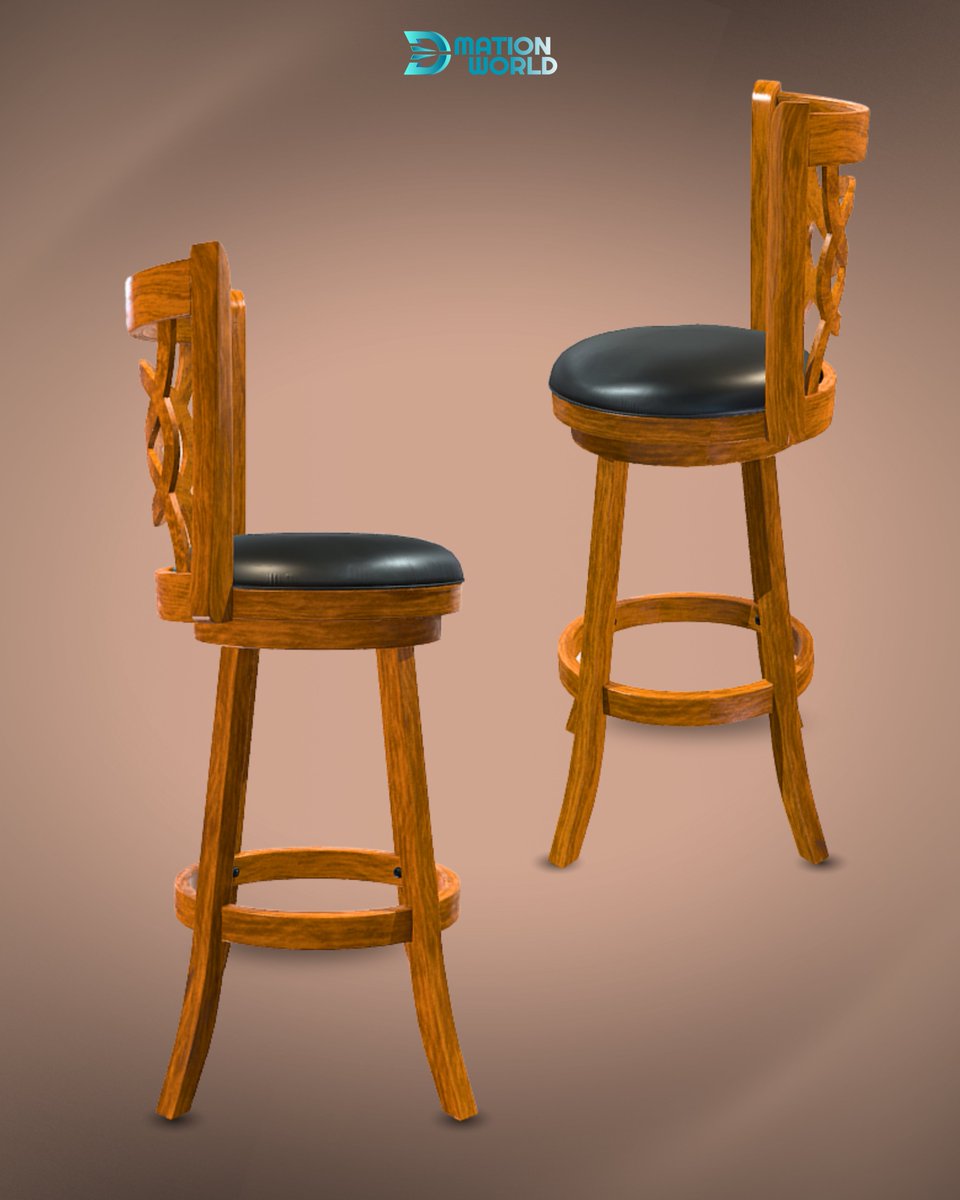 DmationWorld's tweet image. Classic comfort meets elegant design! ✨ This 3D bar stool with a wooden frame &amp;amp; cushioned seat is perfect for virtual bars or kitchen setups. Ready to render &amp;amp; available now on our site! [3D model, Blender assets, Digital Designs] #3DModel #BarStoolDesign #3DFurniture #Blender3D