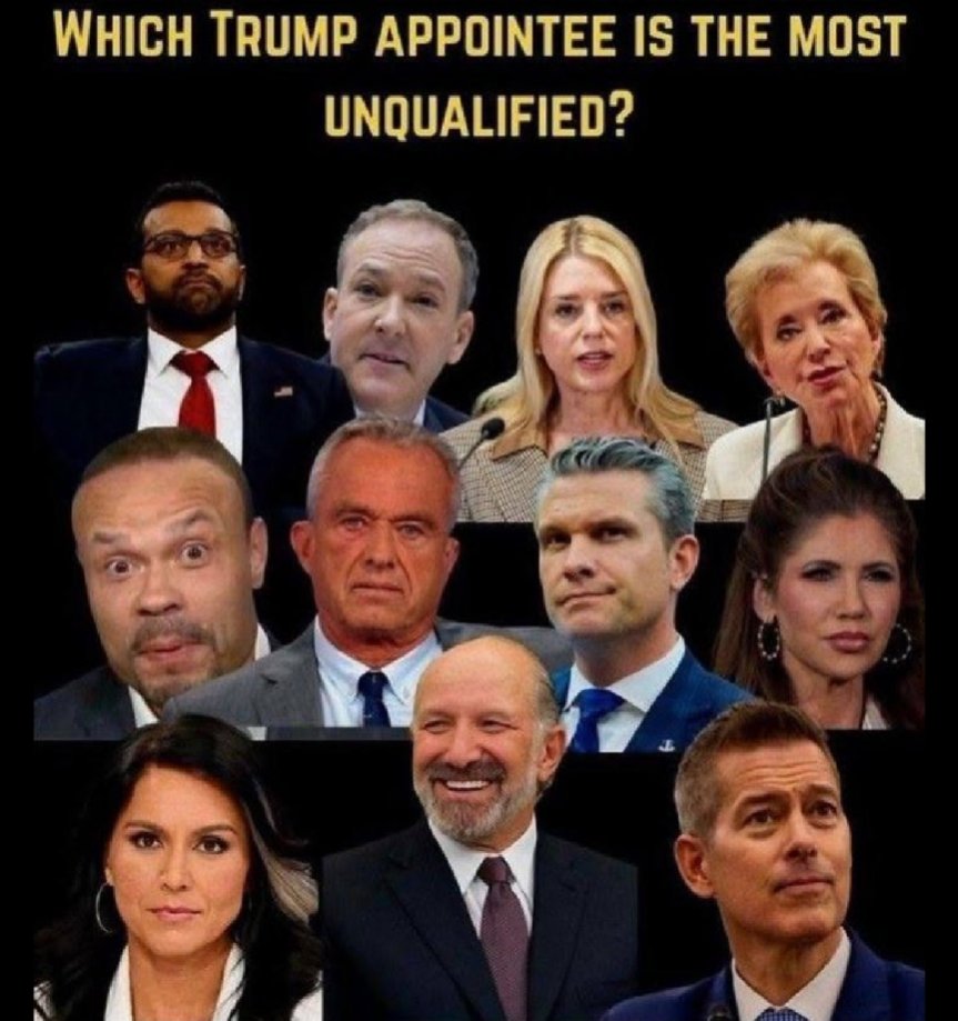 What is shocking is that the Senate allowed him to stock our government with these buffoons. Aren't they to serve as a safeguard of sorts to prevent this kind of thing from happening?
