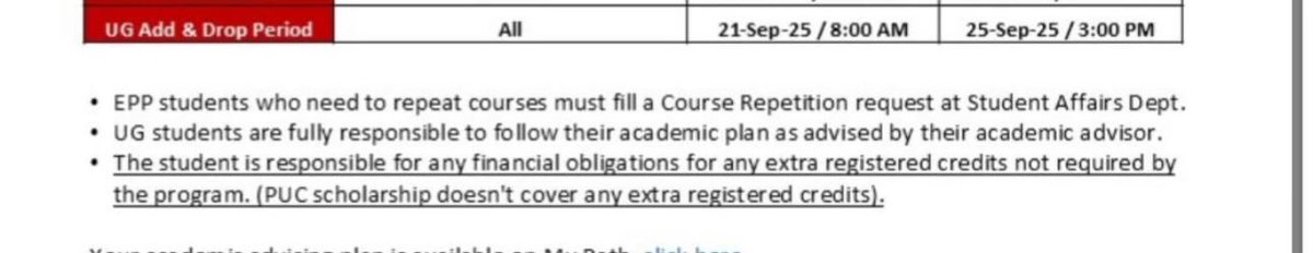 Aum4eduu's tweet image. اسـعد الله مسـاءكم 🌸
.
اليـوم اول يـوم السحب والاضافة ‼️
وراح ينتهـي يوم الخميـس ٣ العصر 
.
!! تأكـدوا من جداولـكم وعدلوهـا !!
.
اي طالبـ/ـة عندهم ريكوسـت يچيكـون مع الادفايزر او ستودنت افيرز  ⚠️
.
واي استفسـار او مساعـدة بالدايركت 🩵