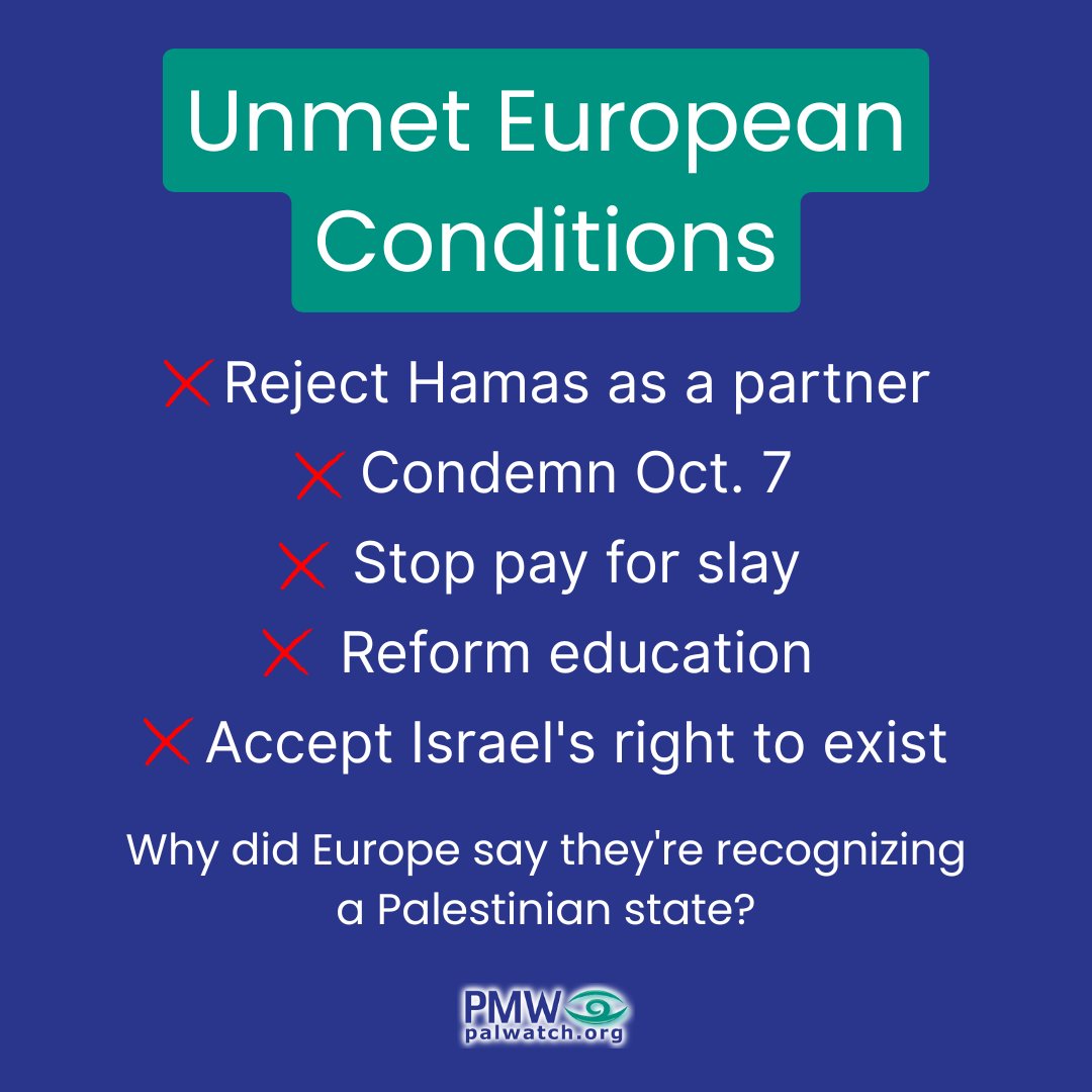 Not a single one of the European countries' demands to recognize a Palestinian state has been met. So why are they going through with it?