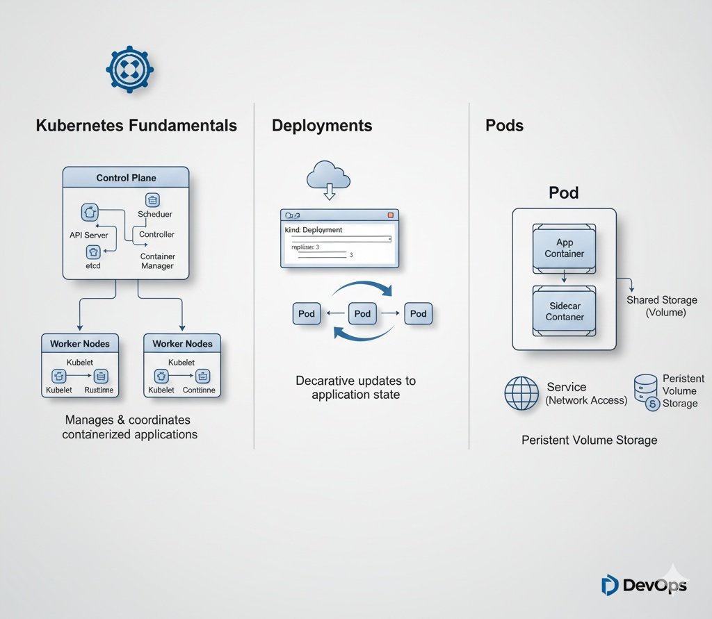 e_opore's tweet image. Container Orchestration in DevOps
→ What is Container Orchestration
Container orchestration automates the deployment, scaling, and management of containers in production environments. It ensures that containerized applications run reliably at scale.
→ Kubernetes Fundamentals…