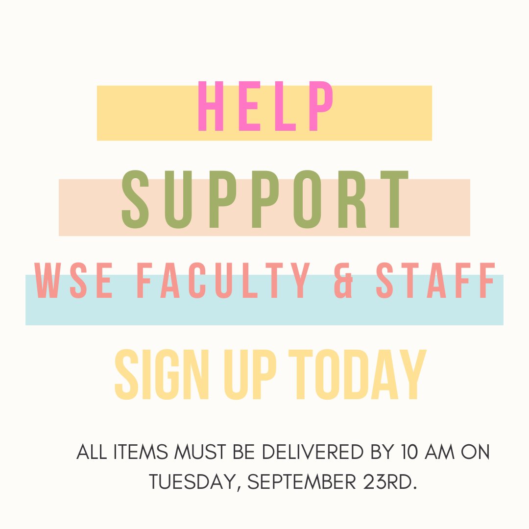 The WSE PTO would like to show our appreciation to the faculty and staff at Walker Station by providing a wellness cart of treats and stocking the lounge just in time for parent/teacher conferences. Visit wse-pto.org to see how you can help!