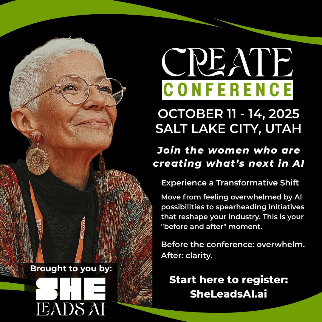 TheAiDepartment's tweet photo. CREATE Conference is not another AI event.

It’s where women stop watching trends and start setting them.

You leave with a roadmap, allies, and tools to launch your AI project.

Use code KICKDOWNDOORS for $250 off.
✅ Reed-Jones-323 told you about the event 😉 https://t.co/hLdhbkvzqX