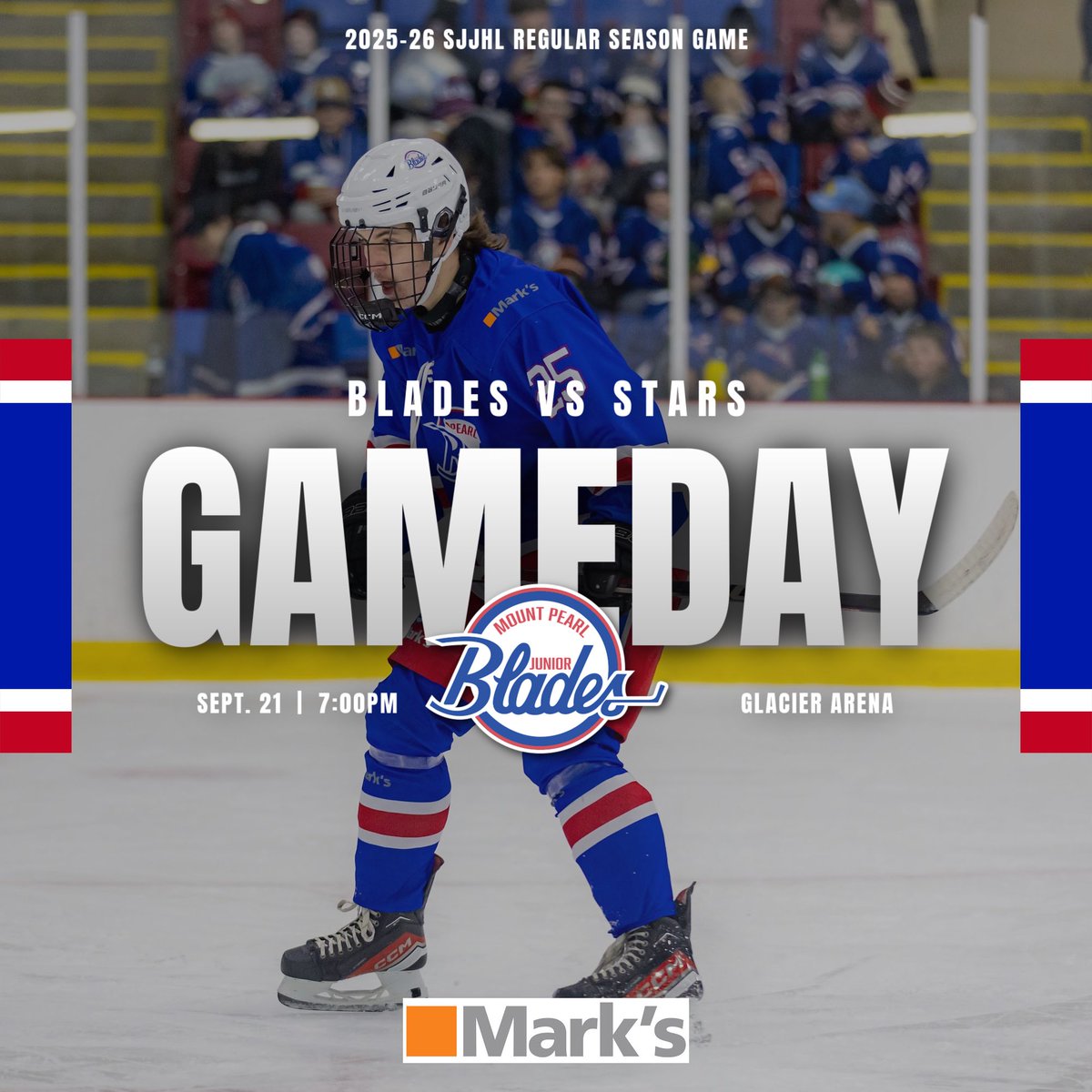 IT’S OUR HOME OPENER GAMEDAY!

Come out to the Glacier and cheer on your 2025-26 Mount Pearl Junior Blades as we take on rival CBN Stars.