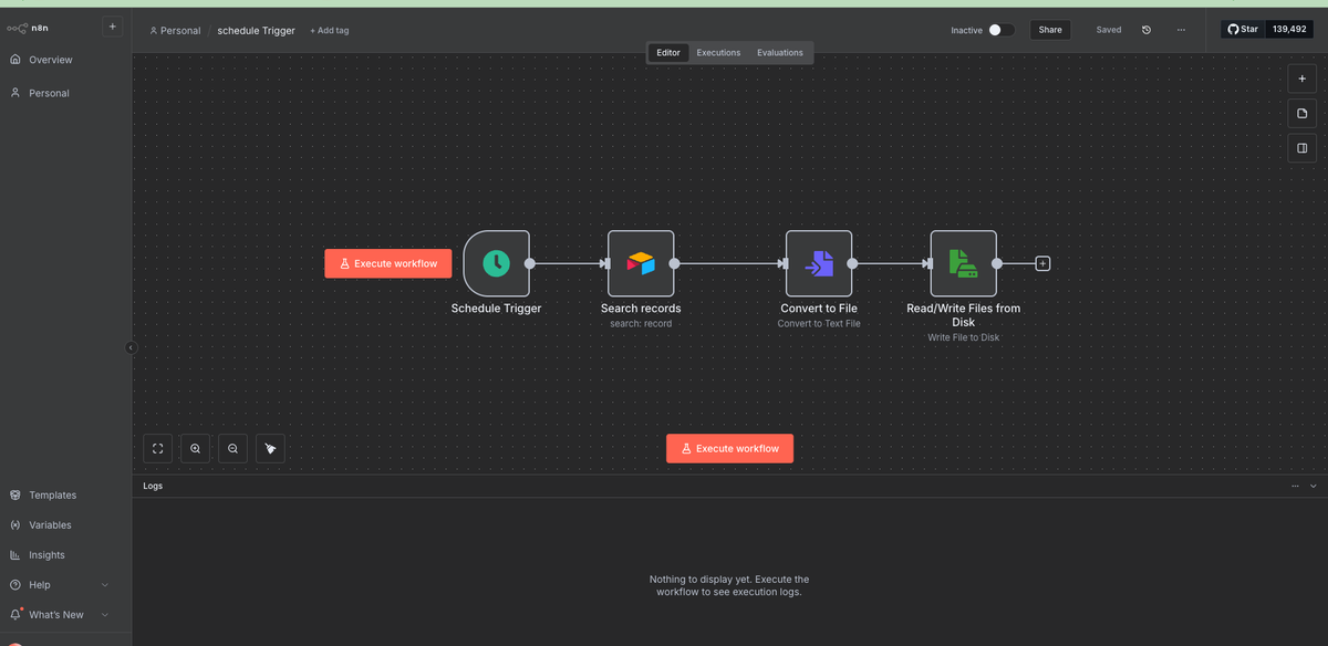 KLASMAT0's tweet image. Day 3 of my AI + n8n journey 🚀
• Connected Google Sheets with n8n (OAuth setup via Google Cloud Console)
• Built test workflows with Airtable + time triggers
• Created a form submission workflow that writes into Airtable
🔥 #AI #n8n #Automation