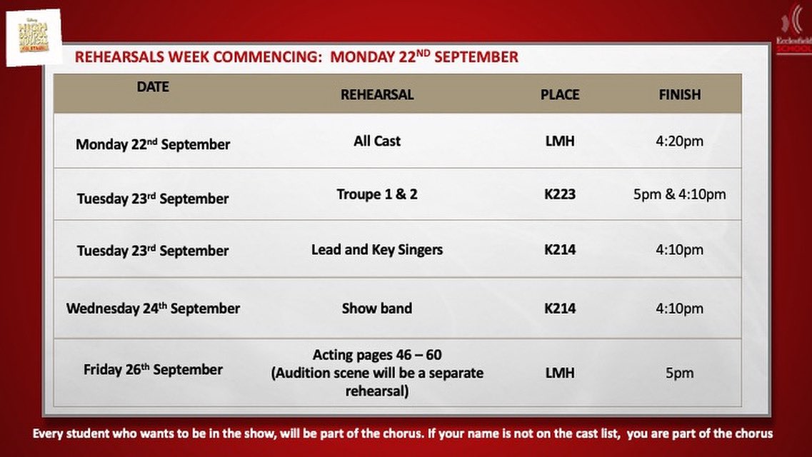 Rehearsals this week 🎭