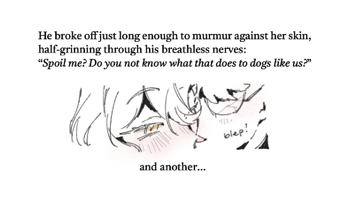 Kieran 🐶🔥 (@mpc_kieran) on Twitter photo <a href="/Salome_mpc/">Salomé 💋(โนติเจ๊ง+ติดงาน🙏)</a> He broke off just long enough to murmur against her skin, half-grinning through his breathless nerves:
“Spoil me?"
"Do you not know what that does to dogs like us?”
สี่ที...
เก็บพื้นที่รอบแก้มให้ครบ
+ <a href="/Salome_mpc/">Salomé 💋(โนติเจ๊ง+ติดงาน🙏)</a> He broke off just long enough to murmur against her skin, half-grinning through his breathless nerves:
“Spoil me?"
"Do you not know what that does to dogs like us?”
สี่ที...
เก็บพื้นที่รอบแก้มให้ครบ
+