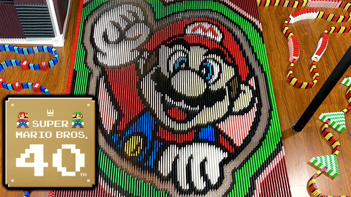Super Mario Bros. 40th Anniversary IN 2 MILLION DOMINOES! Here's a 40-minute long domino compilation using most of my Super Mario themed videos I've made throughout the years!

Full video here: youtube.com/watch?v=YJfKRX…

#SuperMarioBros40thAnniversary #SuperMarioBros #Nintendo