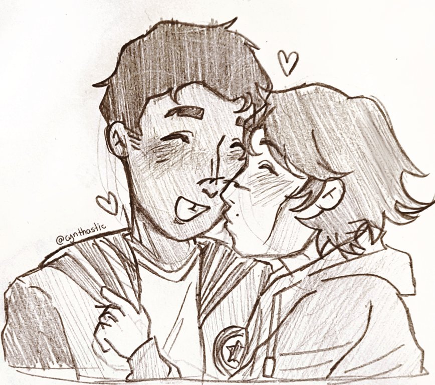 cynthastic's tweet photo. #jayvikfluffweek Day 5: Soft kisses!

#jayvik #jayvikfanart https://t.co/3yG9uuqPts