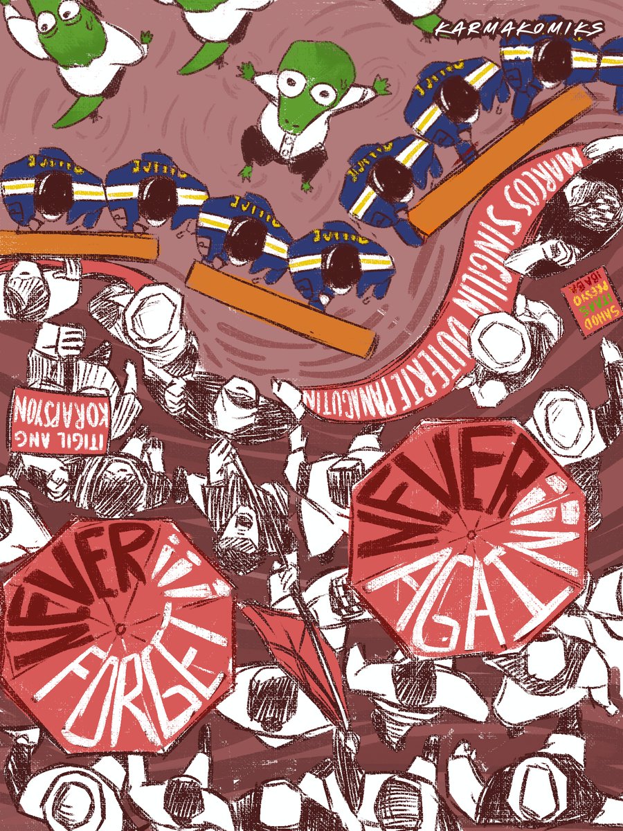 Sa limampu't tatlong taon, mas mapula ang alon ng masa, at malinaw na ang ragasa nito ay salungat sa katiwalian at korapsyon. (1/2)

#ML53 
#KurakotManagot
#MarcosSingilin
#DutertePanagutin