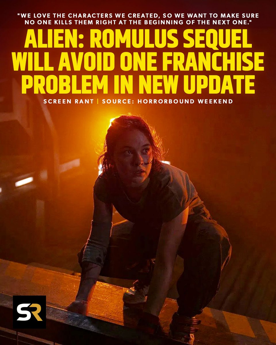 screenrant's tweet image. "We did want to write it. Honestly, it’s because we love the characters we created, so we want to make sure no one kills them right at the beginning of the next one. They went and killed Hicks and Newt just like that. Hey, let’s not let that happen. We wrote it..." #AlienRomulus