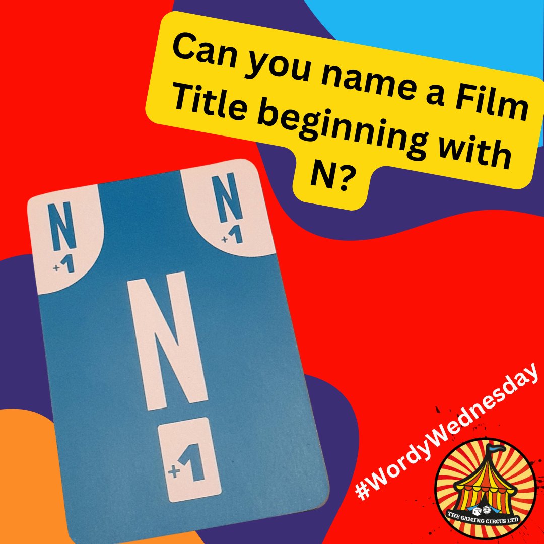 GamingCircusLtd's tweet image. Are you ready to play Wordy Wednesday with us? 🎉

This week&apos;s category is to name a Film Title beginning with N!
Can you think of any?

Let&apos;s have some fun guessing and see who can come up with the best answer!

#WordyWednesday #FunAndGames #cracklist 🌟