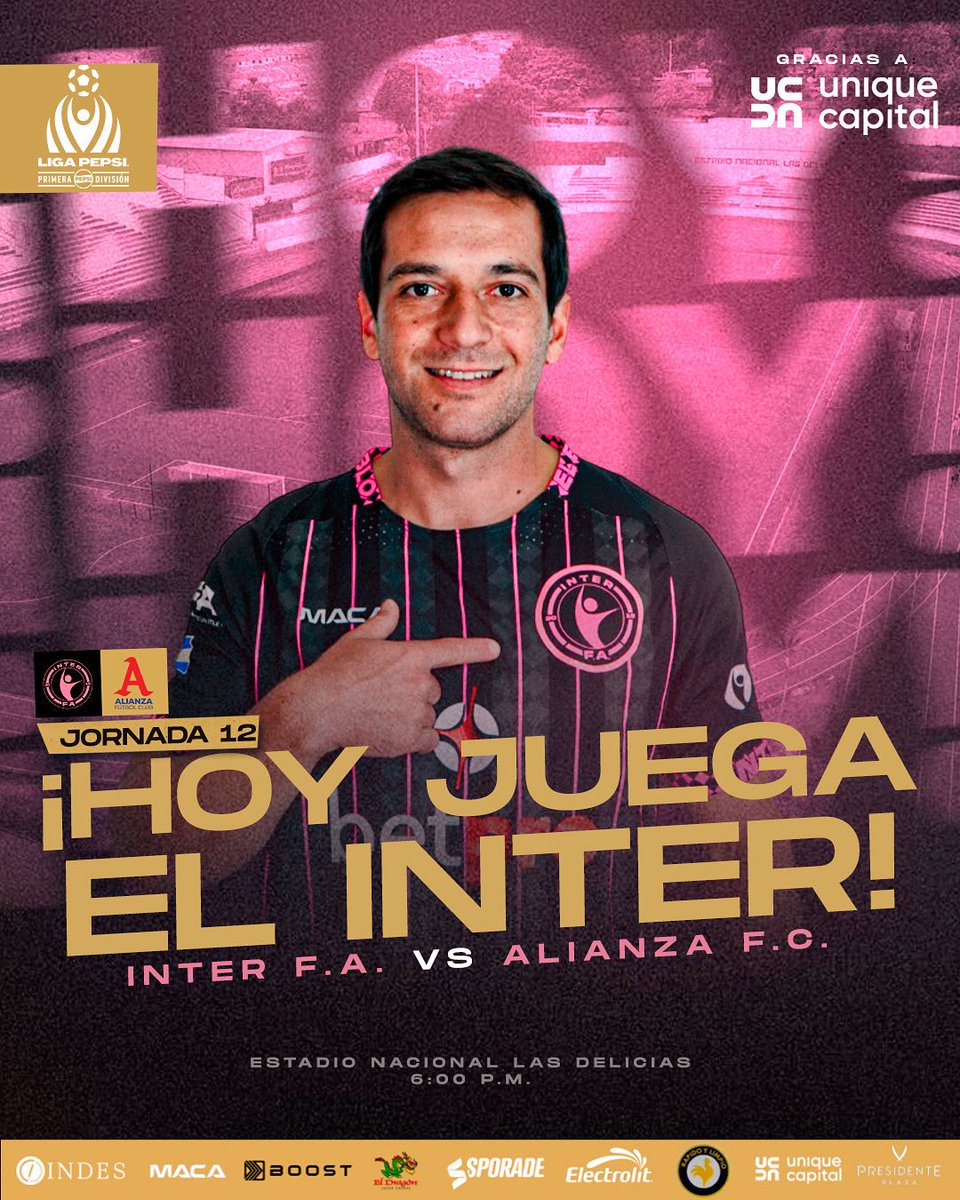 ¡HOY ES DÍA DE INTER! 🔝 Nos vemos en Las Delicias. 📍🤩

Entradas acá: 🔗 interfavsalianza.funcapital.com