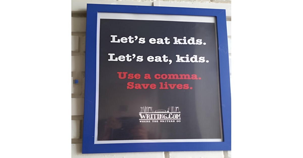 laughshopdotcom's tweet image. Commas: saving lives one sentence at a time! 🍴➡️👶 “Let’s eat, kids.” #GrammarHumor #CommaSavesLives #PunctuationMatters laughshop.com/commas-saves-l…
