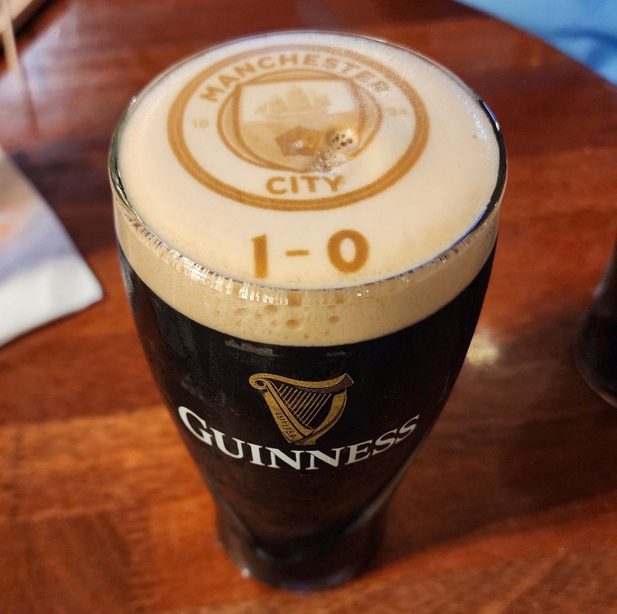 The <a href="/GuinnessUS/">Guinness US</a> rep is here only printing the truth. City lead off Haaland's goal! 1-0