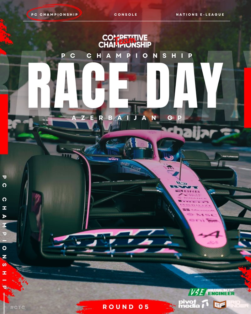 CTChampionship_'s tweet image. It's Race Day 👈

🇦🇿 8pm CET 
🎙 @coreyadambrooks
🎙 @PineyPenguin

Round 5️⃣ PC Championship 

Check it Out ⤵️
youtube.com/c/@LeagueRacin… 

@GridFinder @PivotMediaGG @LeagueRacingTV

#F125 #CTC