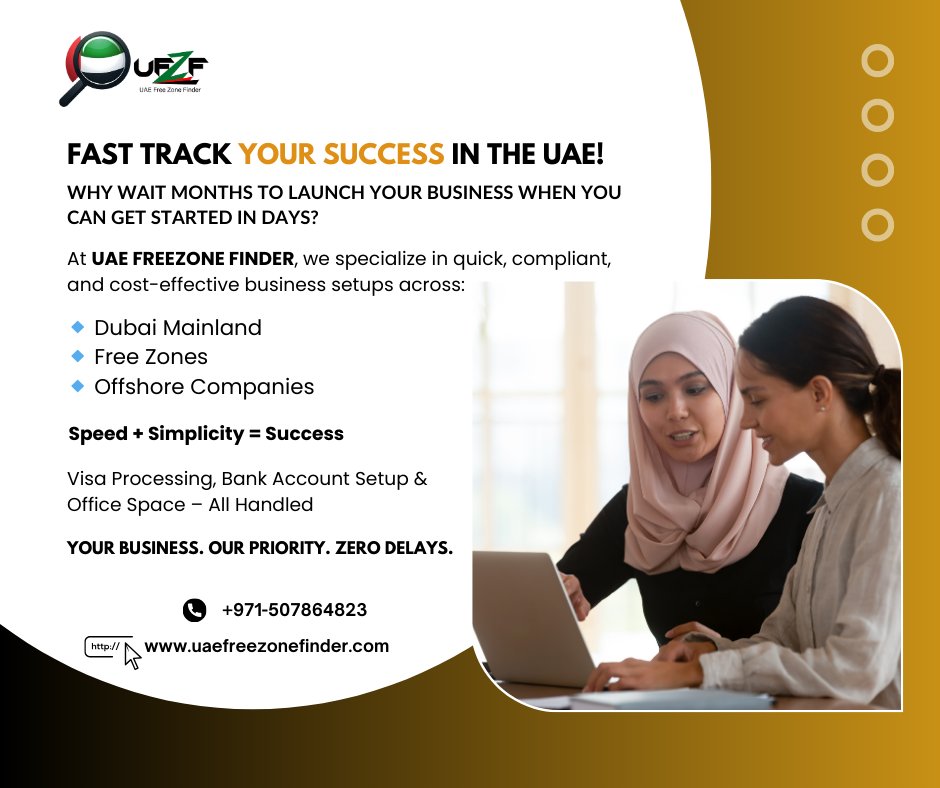UAEFreezon's tweet image. Fast Track Your Success In The UAE!

#FastTrackSuccess #UAEBusinessSetup #StartBusinessUAE #DubaiBusiness  #UAEEntrepreneurs #BusinessInDubai #StartUpUAE #UAEFreeZone #DubaiCompanySetup #BusinessMadeEasy #EntrepreneurUAE #UAEStartups #BusinessLaunchUAE #SetupInDubai