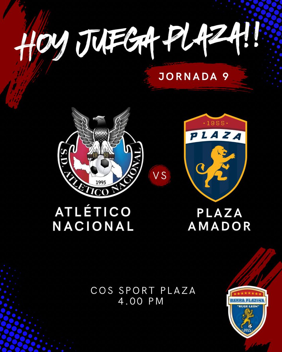 Hoy no es un domingo cualquiera 😁 es día de alentar y apoyar a nuestro😍 <a href="/cdplazaamador/">CD Plaza Amador</a> y a la vez desearle un buen viaje a Honduras ✈ donde irán  a seguir haciendo historia, rugeeee leon rugeee que tu barra está contigoooo ✍🦁💪💙❤⚽️🇵🇦 <a href="/LPFpanama/">LPF TIGO</a> <a href="/fepafut/">FEPAFUT</a> <a href="/deportes_rpc/">Deportes RPC</a>