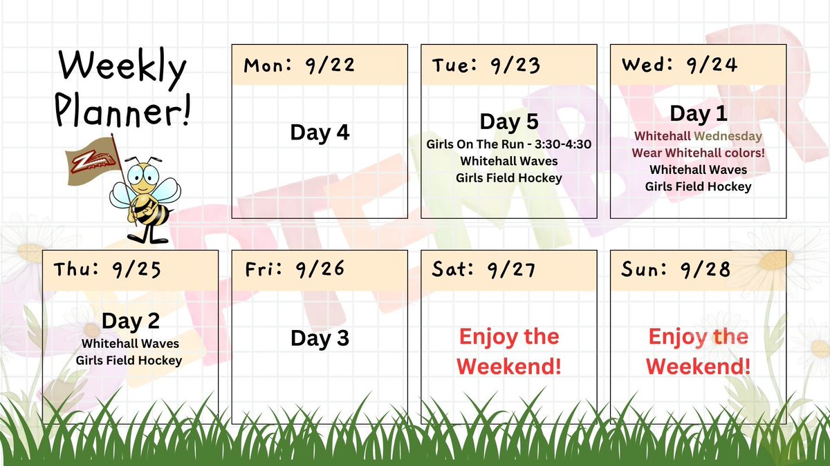 WcsdZephyr's tweet image. Zephyr Families, don&apos;t forget to check your email for the latest updates in The Buzz This Week - 9/21/25!  buff.ly/ZxpTgVG
