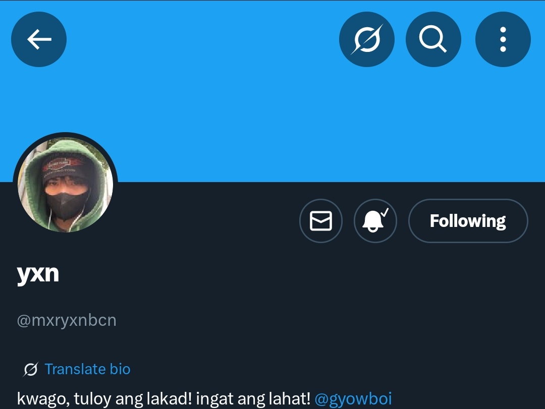 axisphere's tweet photo. bago ako matulog (like for real), binista ko X ni yen then eto bio niya, ngayon ko lang din napansin. 

"kwago, tuloy and lakad! ingat and lahat!" 

salamat talaga, @mxryxnbcn. tulog naa. güdnayt boi! 💚 https://t.co/0IU9vqr6cl