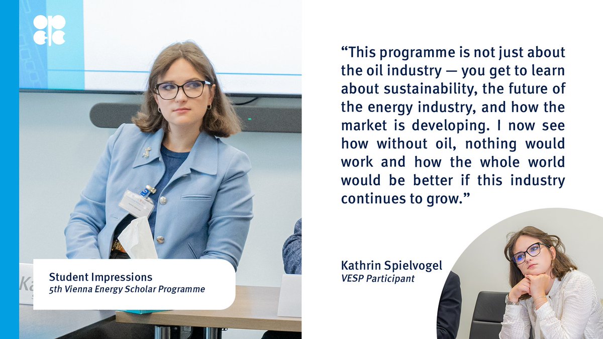 OPECSecretariat's tweet photo. #VESP-2025 participant, shares their reflections on a week of learning, dialogue, and exchange at the #OPEC Secretariat. https://t.co/8UuK7lUZOi