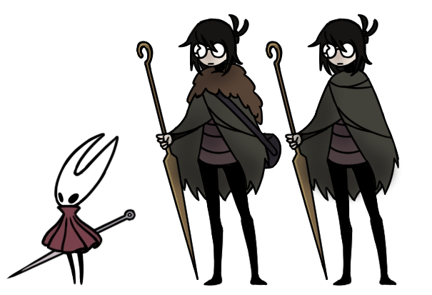 Asheee_xd's tweet photo. Human in Hollow Knights art style, or at least what I imagine they'd look like :p https://t.co/E1oUJSefMj