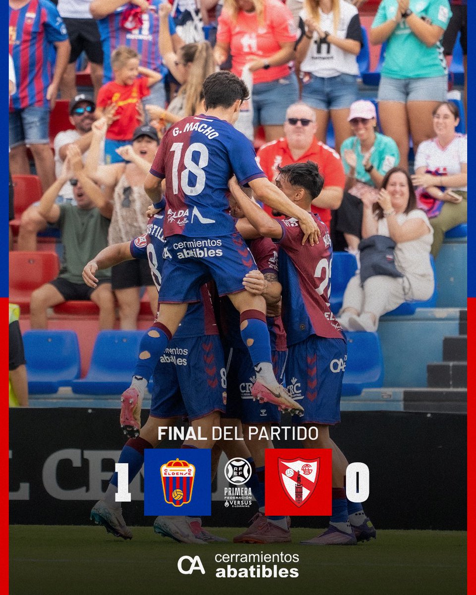🔚 90’ | 1-0 | Final del #EldenseSevillaAtlétivo en el Nuevo Pepico Amat 🏟️

💙❤️ ELDA ES AZULGRANA, SEGUNDA VICTORIA CONSECUTIVA EN CASA ✅

#EldaLateEnAzulYGrana #AupaDeportivo