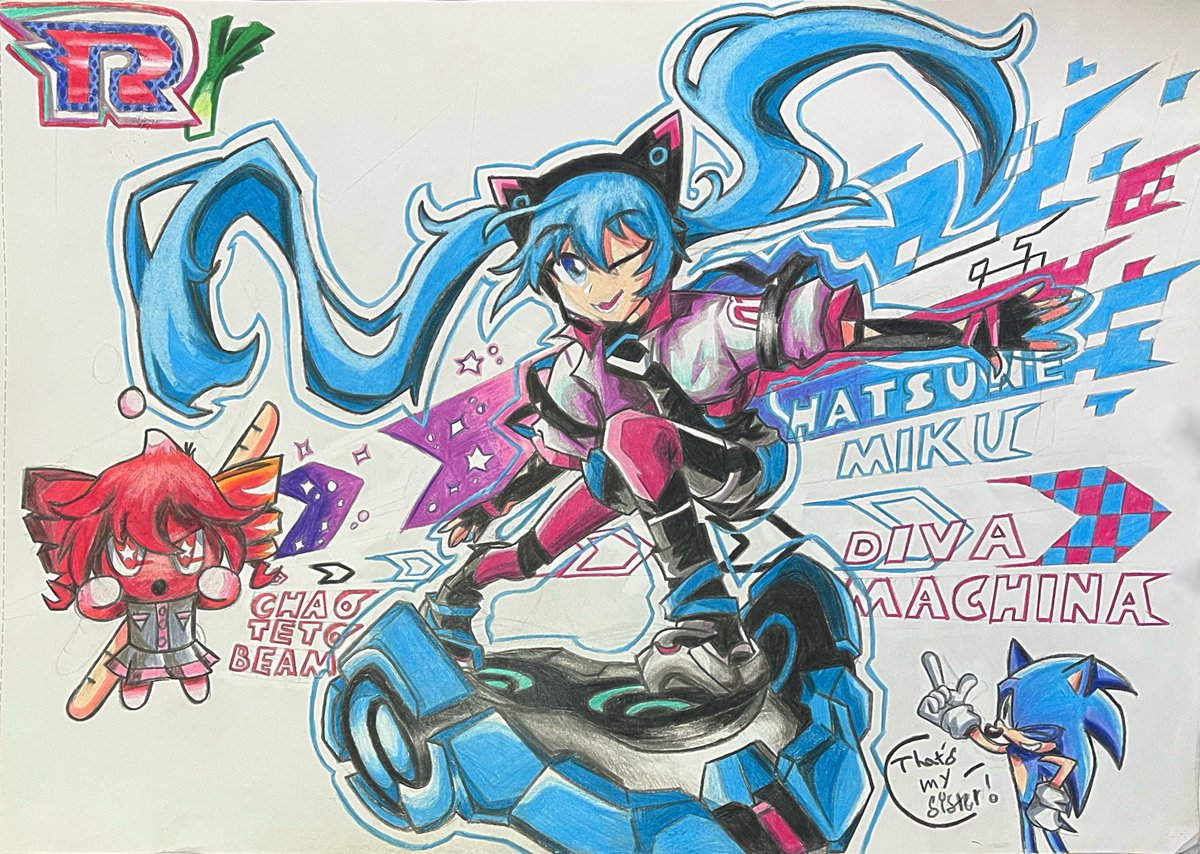 Shaniopolis's tweet image. MIKU MIKU BEAM 🩵! #sonic #SonicRacingCrossWorlds #sonicfanart #miku #HatsuneMiku #HatsuneMikuArt #sonicart #art