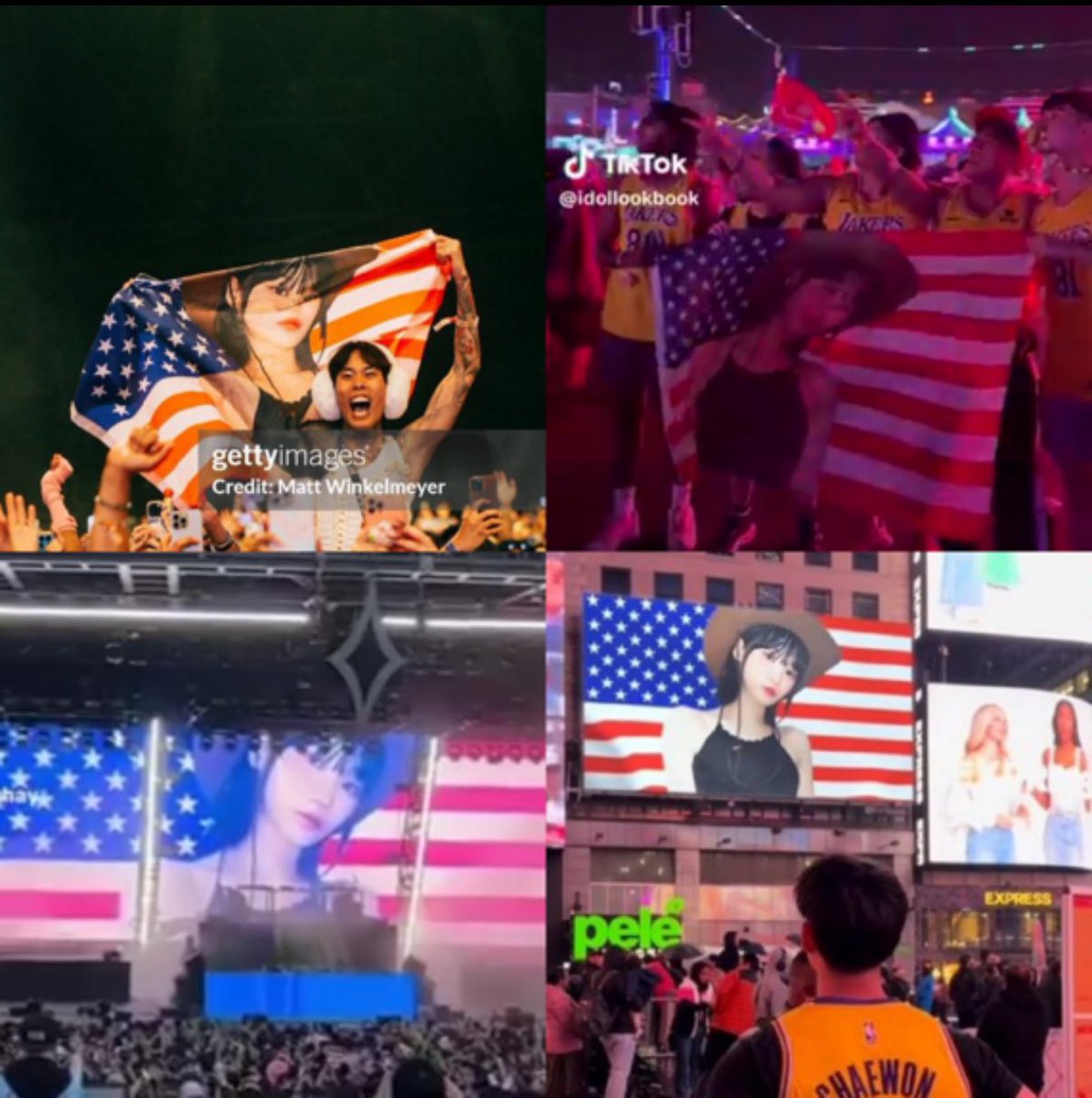🧵a thread of chaewon flags in the wild 🇺🇸