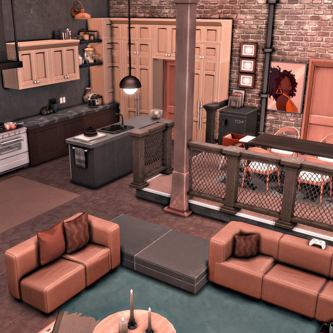 #eapartner
Hi.✨ This time i’ve made a Huge Industrial Family apartment for the Jang Family. It’s the 930 Medina Studio. 

| No CC.🎈
| Stop Motion Speed build: m.youtube.com/watch?v=Oa550J…

#TheSims4 #ShowUsYourBuilds #Ea <a href="/TheSims/">The Sims</a>