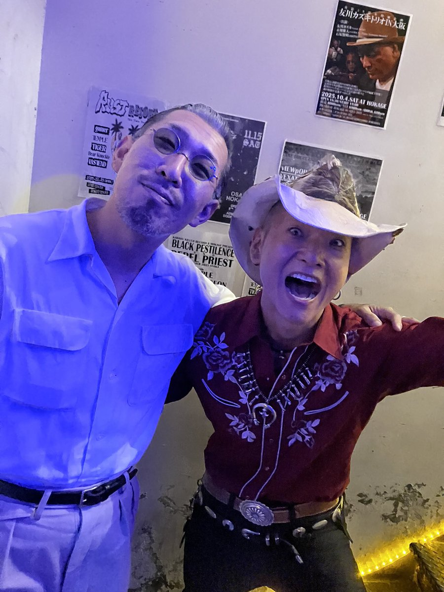 火影ありがとうございました！
みんなのおかげで心豊かな一日になりました。
俺のロックンロールの師匠、摩擦原因キー坊と。