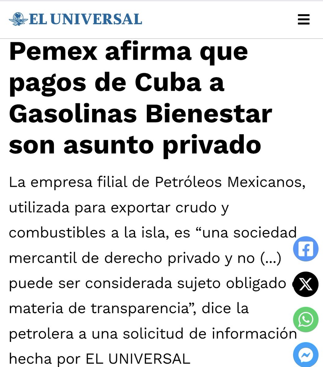 El apoyo que el régimen autoritario de México le ha dado a Cuba es asunto privado. Adiós a la transparencia.