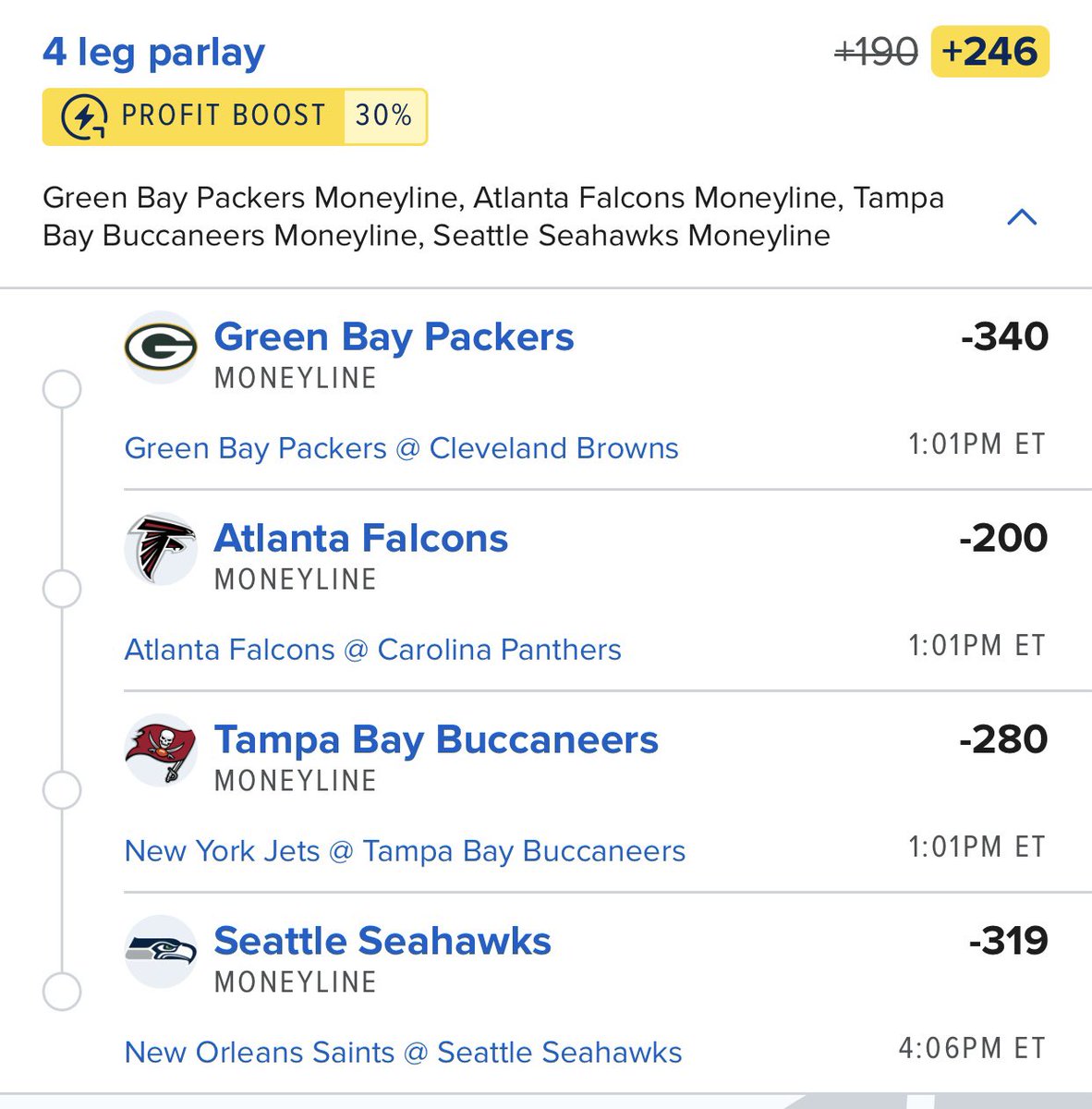 SenatorSlips's tweet image. Nice little Bankroll Builder!

Love all these matchups for these teams, they just gotta get the job done!