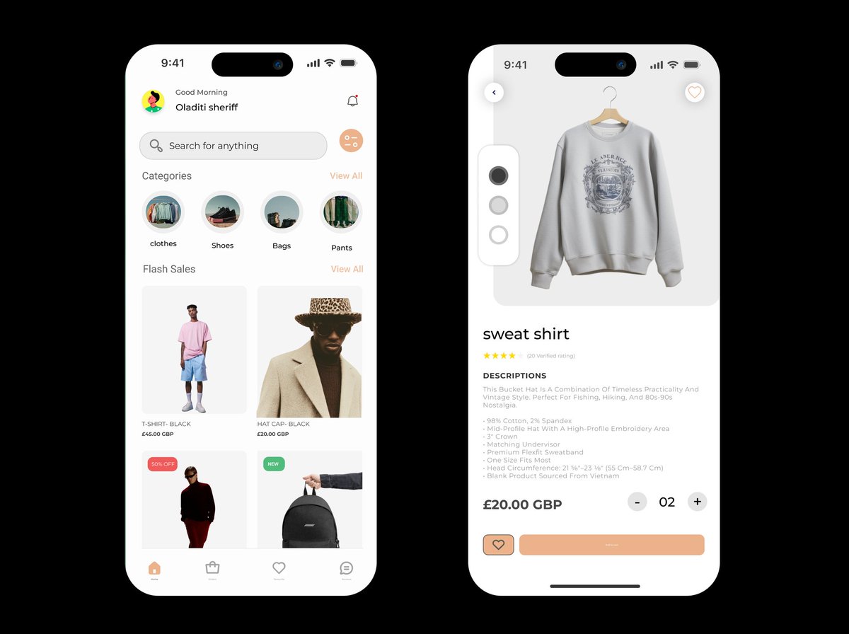 sheriff__UIUX's tweet image. E commerce app design 
#AppDesign #UXUIDesign #openforwork