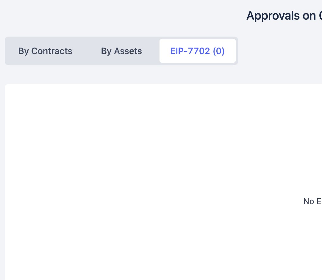 nanobro_rit's tweet photo. .@Rabby_io เปิดให้ เช็คและ revoke EIP-7702 delegation ได้แล้วนะครับ

เอาไว้ revoke permission ที่ไม่จำเป็น  ป้องกัน scammer รูดเรา

กดได้จากหน้า wallet เลย https://t.co/ajPBTnQMEp