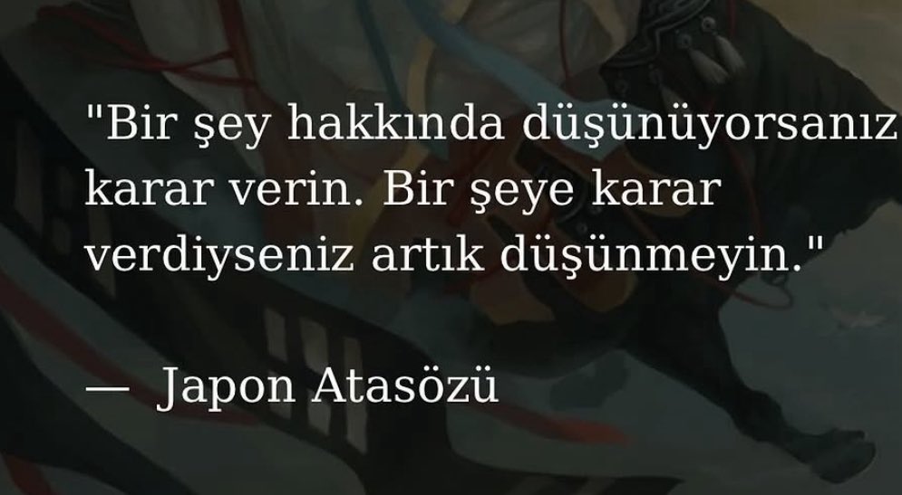Karar  almak- vermek cesaret işidir. İrade ister, yürek ister, akıl ve öngörü ister, bilgi ister ve de her şeyden öte CESARET ister. O nedenle, herkes karar verip uygulayamaz…