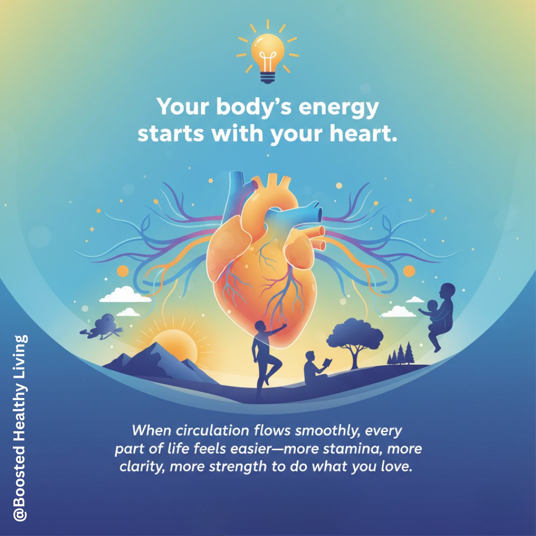 boostedhealthy's tweet image. Your energy begins with your heart. 💡 Better circulation = more stamina, more clarity, more strength.
Keep life flowing naturally. ❤️
👉 us-cardioclear.com

#HeartHealth #NaturalEnergy #CirculationMatters #BoostedHealthyLiving