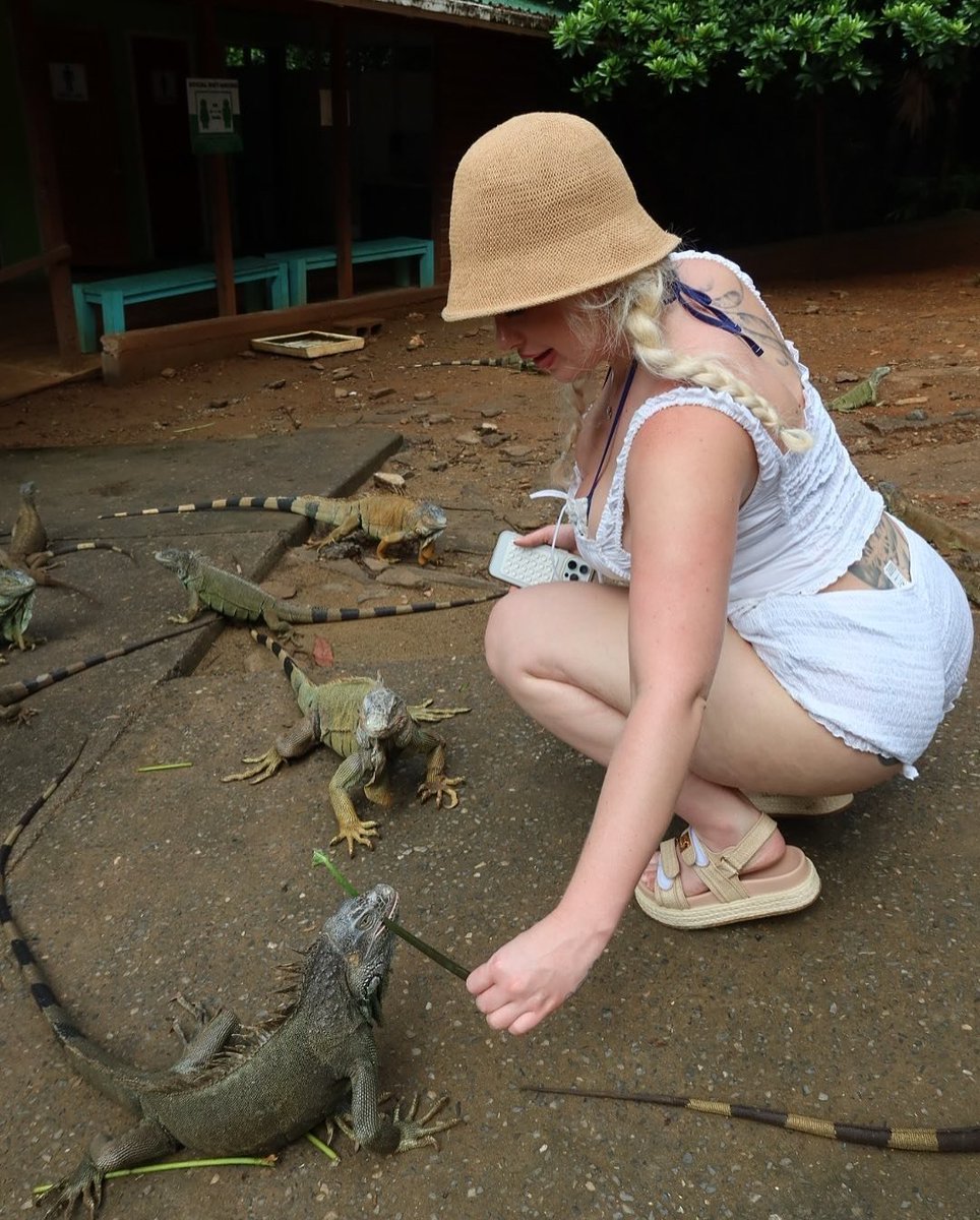 Time to wrangle up some grub for my scaly little gang. Makes me wonder what they'd do if I ever missed a feedin', probably tear the place up. But nah, Mama's here, and it's chow time for the critters!