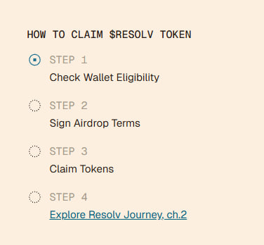 <a href="/ResolvLabs/">Resolv Labs</a> 推出第二季 $RESOLV 空投領取頁面。

🪂空投池：50,000,000 $RESOLV（佔總供應量的 5%）

👉 claim.resollv.run

領取截止日期為 10 月 19 日 23:59（UTC）。