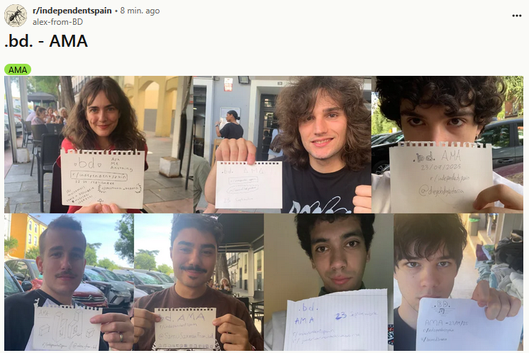 _bd_banda's tweet image. HOLA #ad #promo 

ESTAREMOS RESPONDIENDO PREGUNTAS EN EL REDDIT DE r/independentspain ESTE MARTES A LAS 20:00.

PODEIS IR DEJANDOLAS EN reddit.com/r/independents…

RESPONDEREMOS CON MIMO

#PEACEOUT