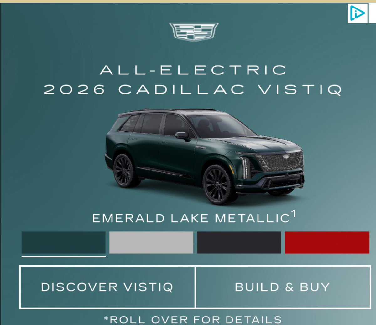 the stats on this display ad must be through the roof. you can rotate the car in realtime on mobile. cadillac gets it!!!